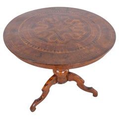 Italian 19th Century Round Inlaid Table