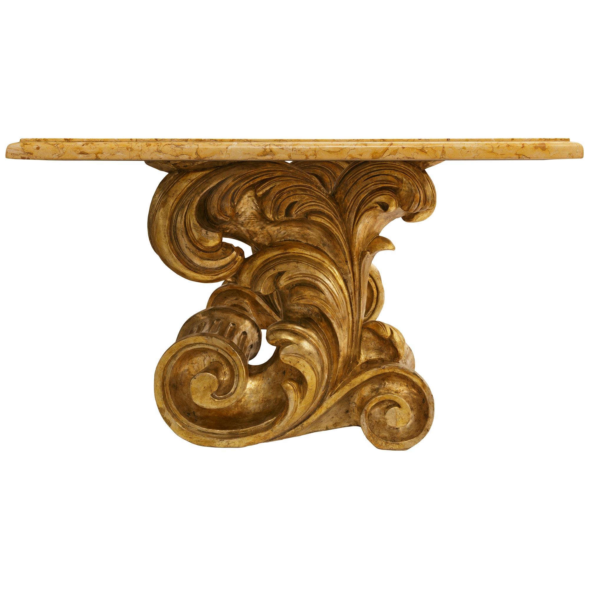 Peint Table de salle à manger/table d'appoint italienne du 19ème siècle Scagliola et Mecca en vente