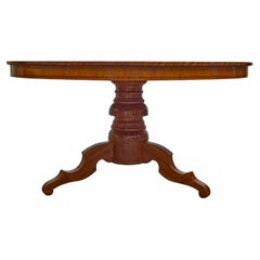 Italian 19th Century Sorrento Marquetry Center Table with Figural Inlay