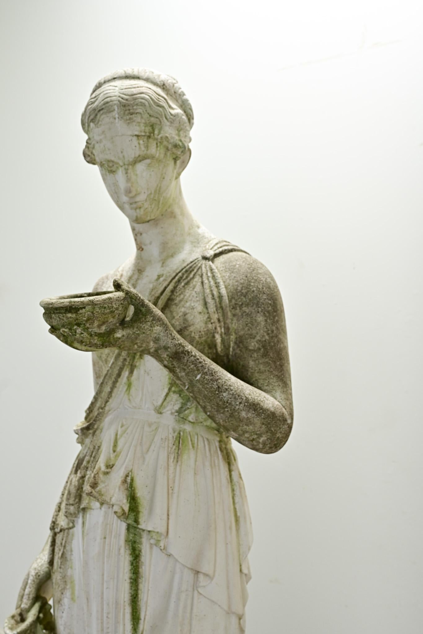 Italian 19th Century Statue of Greek Goddess, Hebe 10