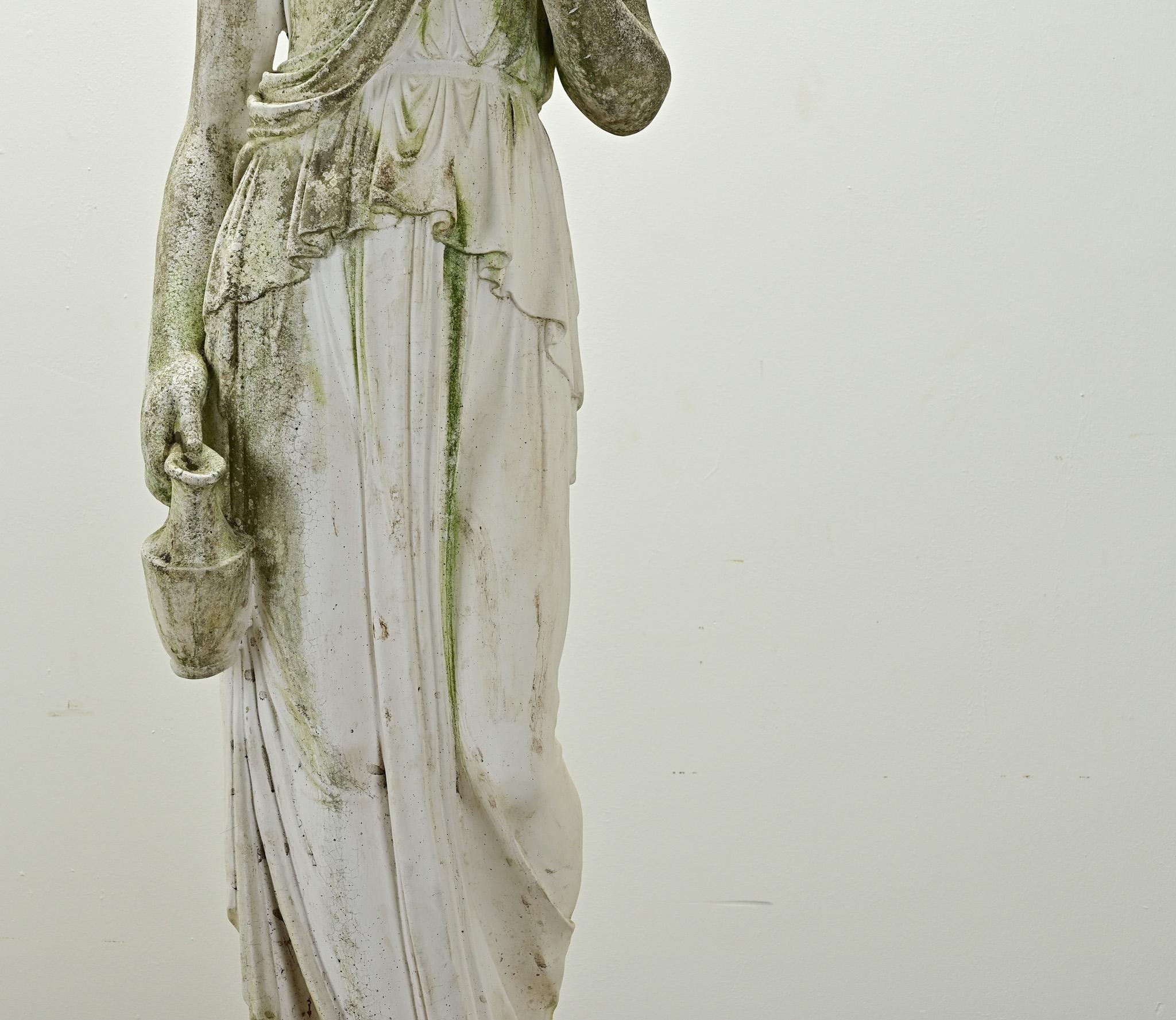 Italian 19th Century Statue of Greek Goddess, Hebe In Good Condition In Baton Rouge, LA