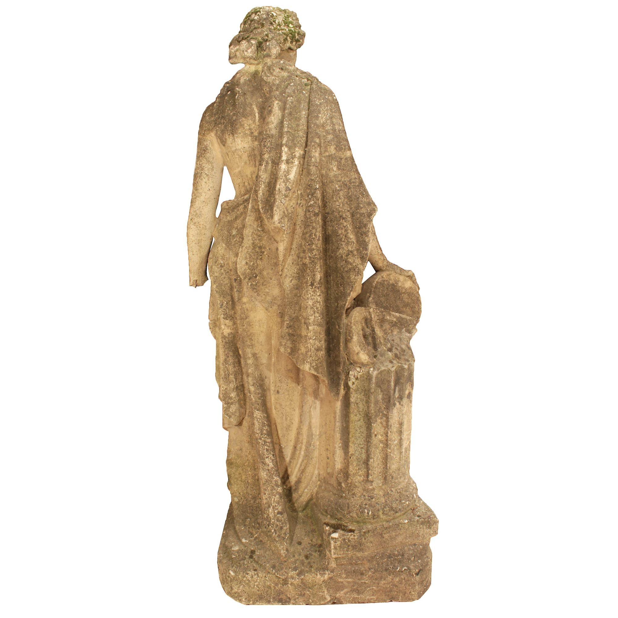 Italian 19th Century Stone Statue of a Classical Female For Sale 1