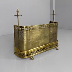 Italienischer Kaminschirm im Stil des 19. Jahrhunderts aus Messing, 1930er Jahre