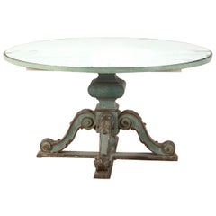 Antique Italian 19th Century Table with Mirrored Top