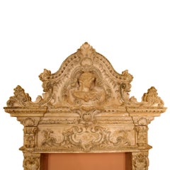 Italian 19th Century Terra Cotta Fireplace Mantel