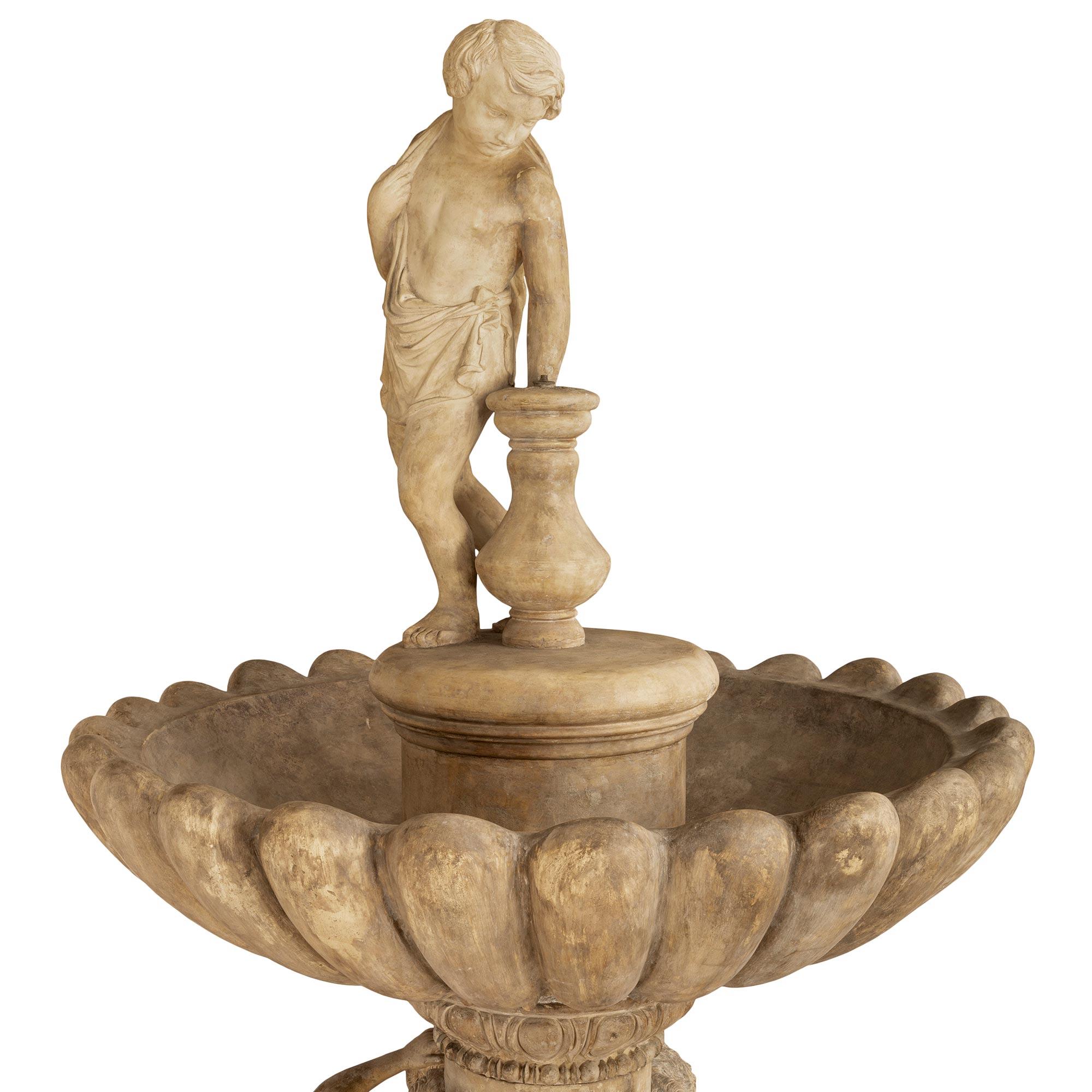 XIXe siècle Fontaine italienne en terre cuite du 19e siècle en vente