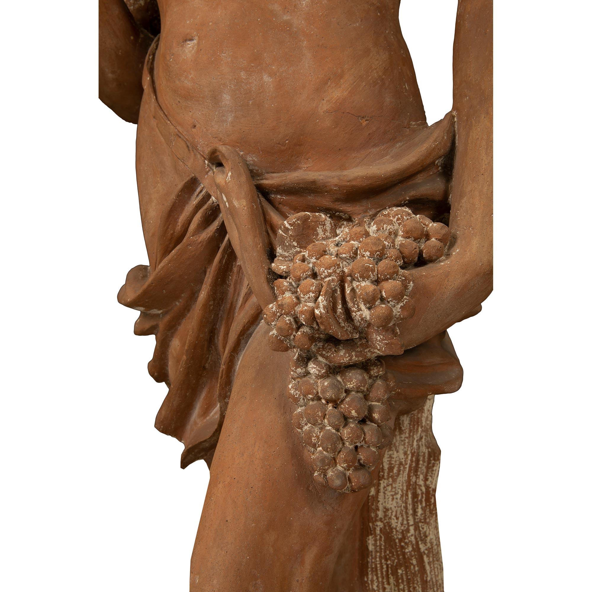 Italian 19th Century Terra Cotta Statue of a Young Bacchus For Sale 3
