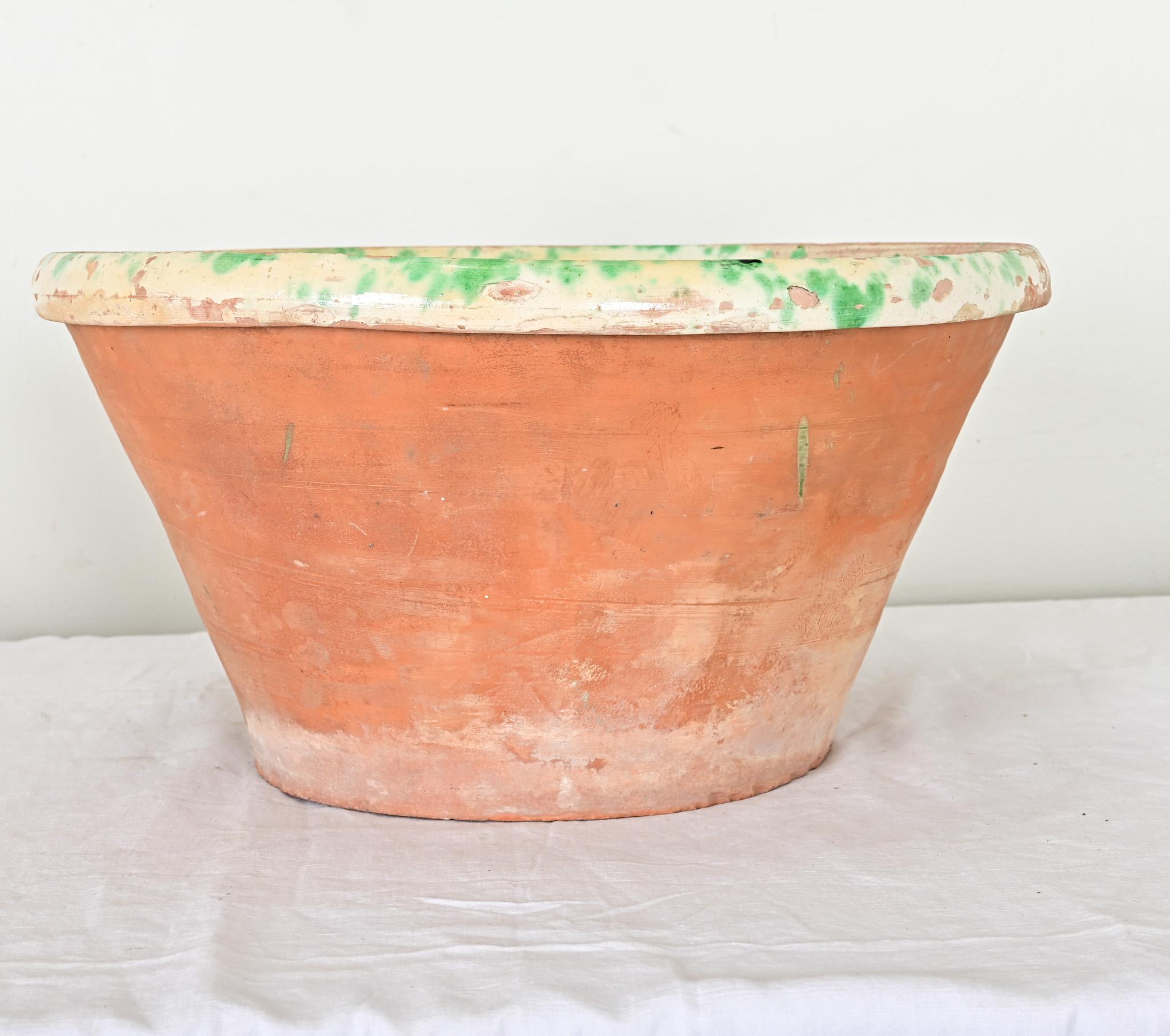 Cuenco italiano de terracota para passata del siglo XIX en Bueno estado para la venta en Baton Rouge, LA