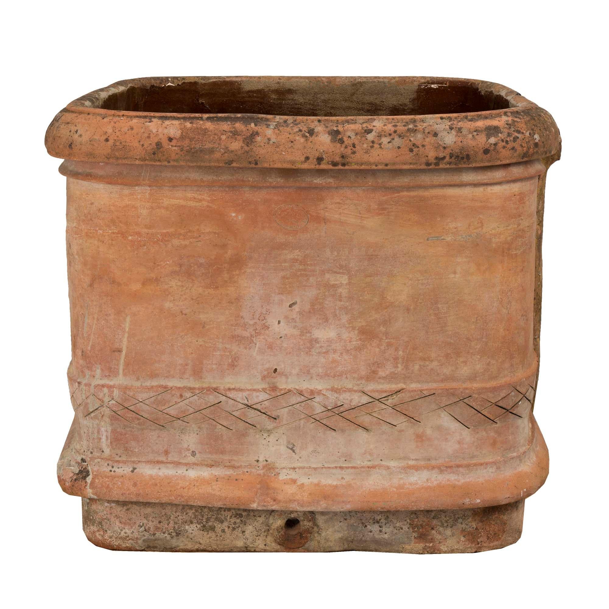 Italian 19th Century Terracotta Planter from Tuscany For Sale 1