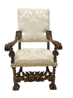 Italian 19th Century Throne armchair