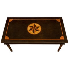 Italienischer italienischer Esstisch aus toskanischem Nussbaum und Scagliola aus dem 19. Jahrhundert