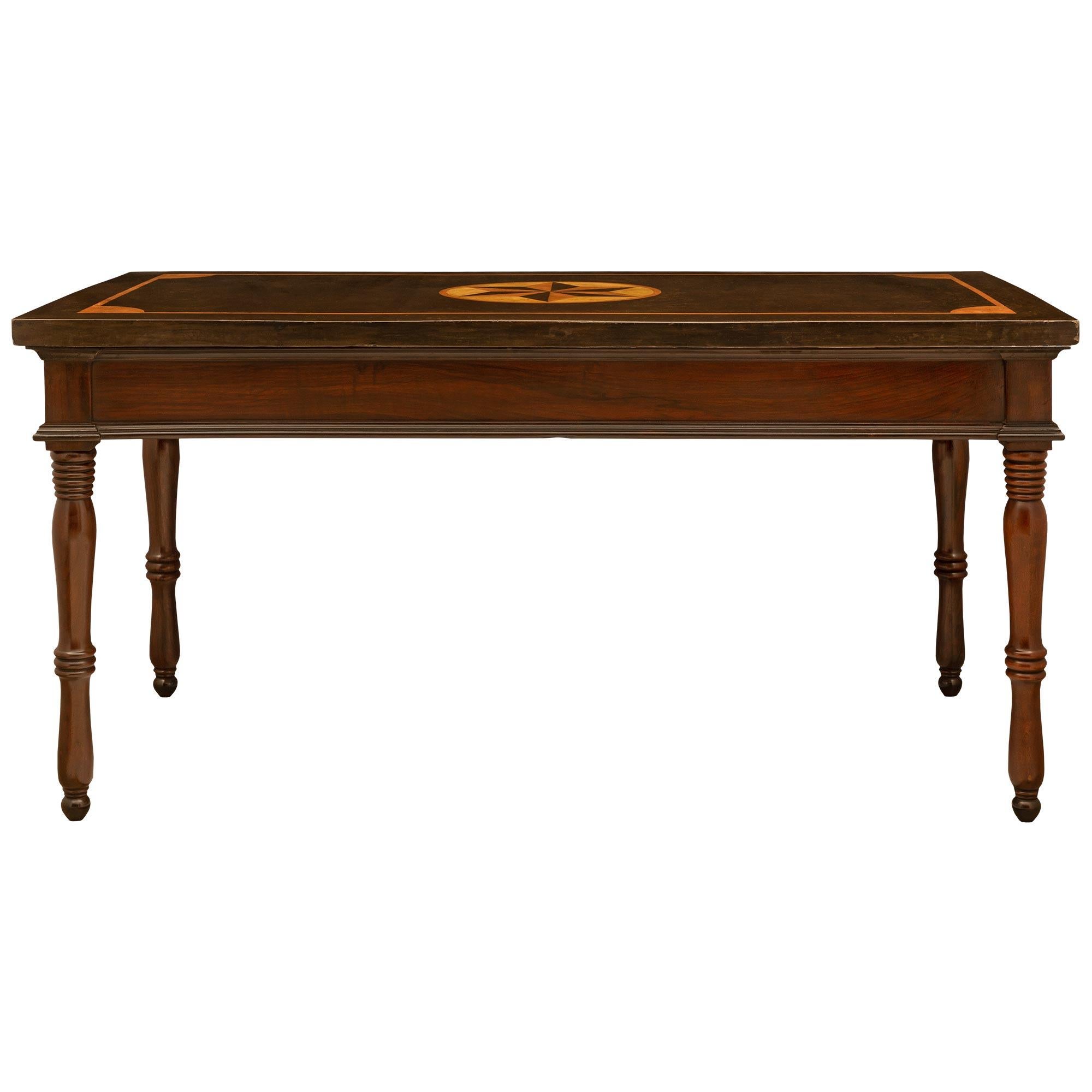 Italian 19th Century Tuscan St. Walnut and Scagliola Center Table For Sale