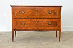 Italian 19th Century Two-drawer Inlay Commode