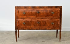 Italian 19th Century Two-drawer Inlay Commode