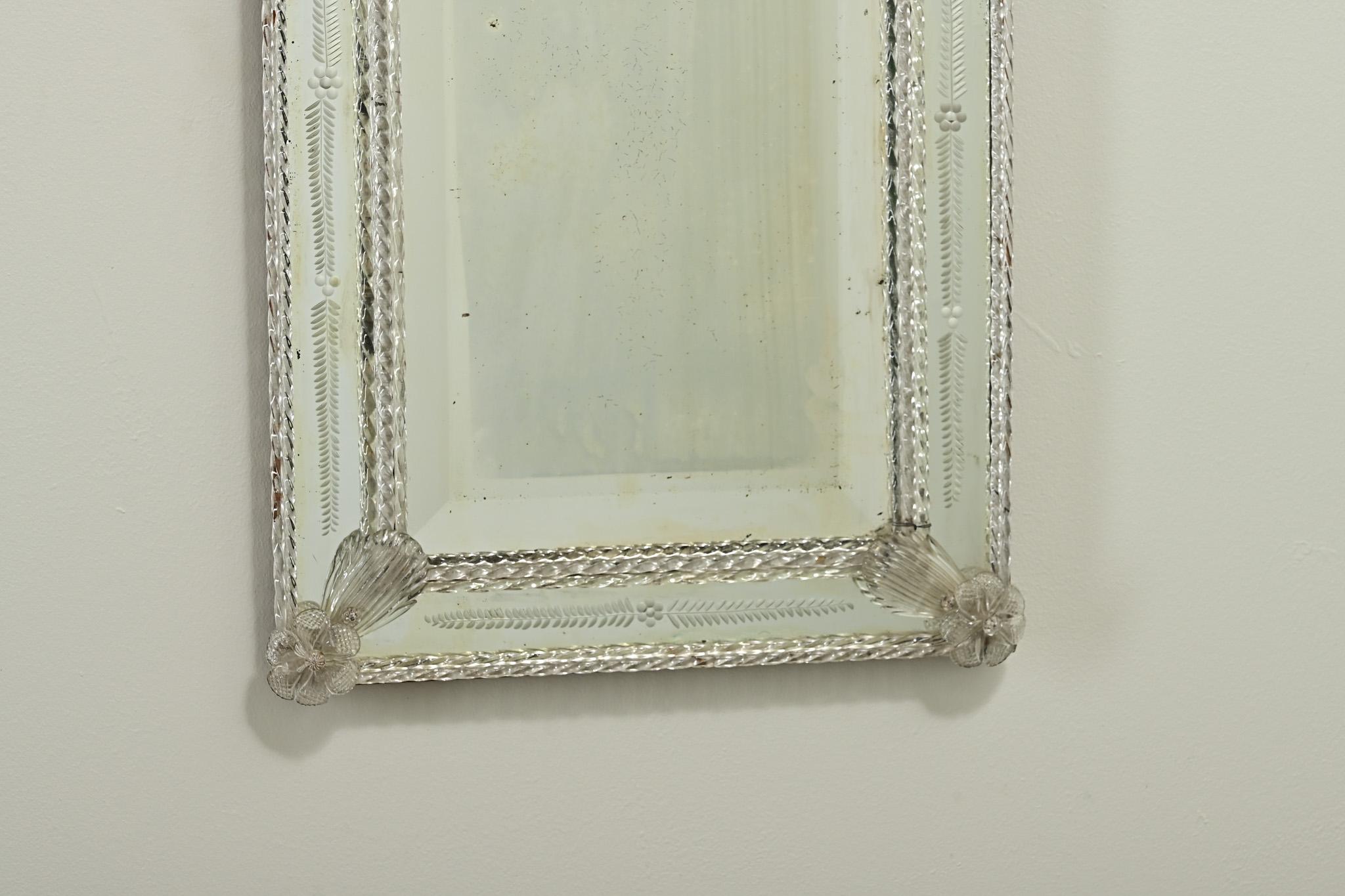 Miroir vénitien italien du XIXe siècle Bon état - En vente à Baton Rouge, LA