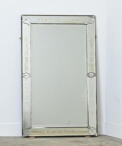 Italian 19th Century Venetian Mirror in Rectangular Frame