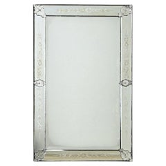 Italian 19th Century Venetian Mirror in Rectangular Frame