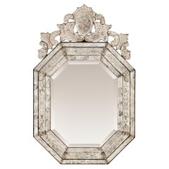 Italian 19th Century Venetian St. Octagonal Shaped Mirror