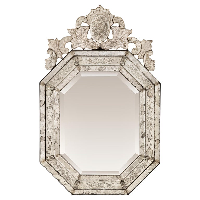 Venetian-Style Octagonal Mirror, 1800s