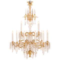 Italian 19th Century Venetian St. Ormolu and Crystal Chandelier