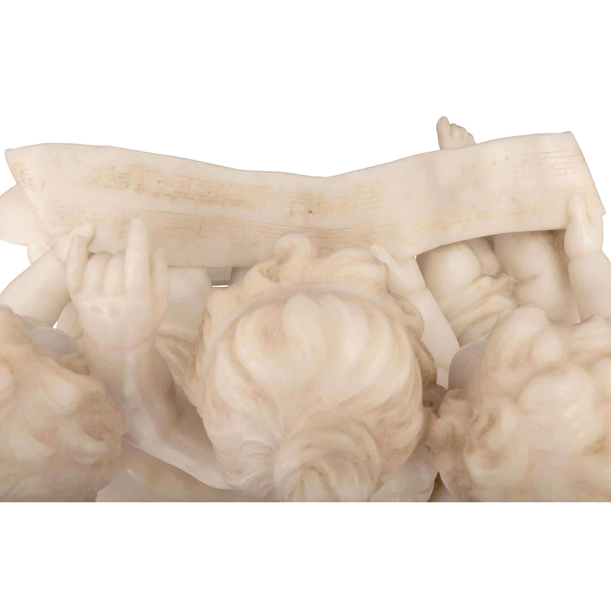Italian 19th Century Verde Antico and White Carrara Marble Statue For Sale 3