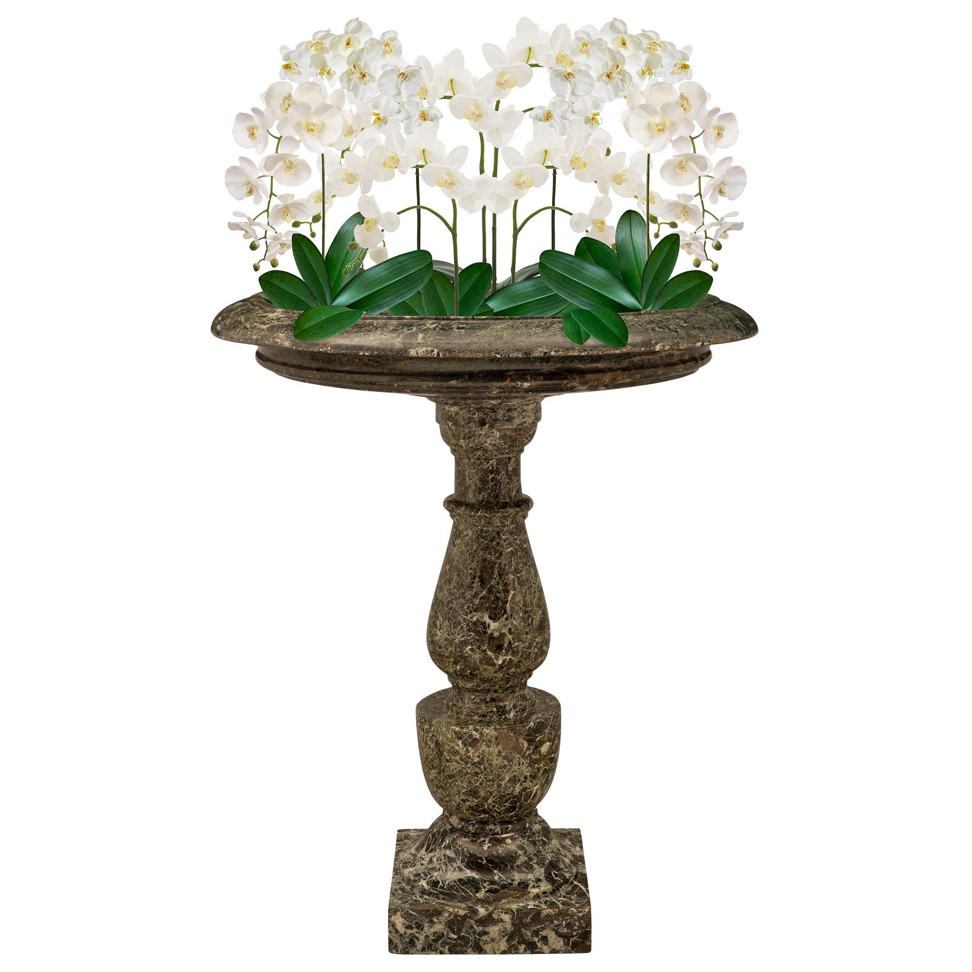 Italian 19th Century Verde Maurin Marble Bird Bath For Sale 5