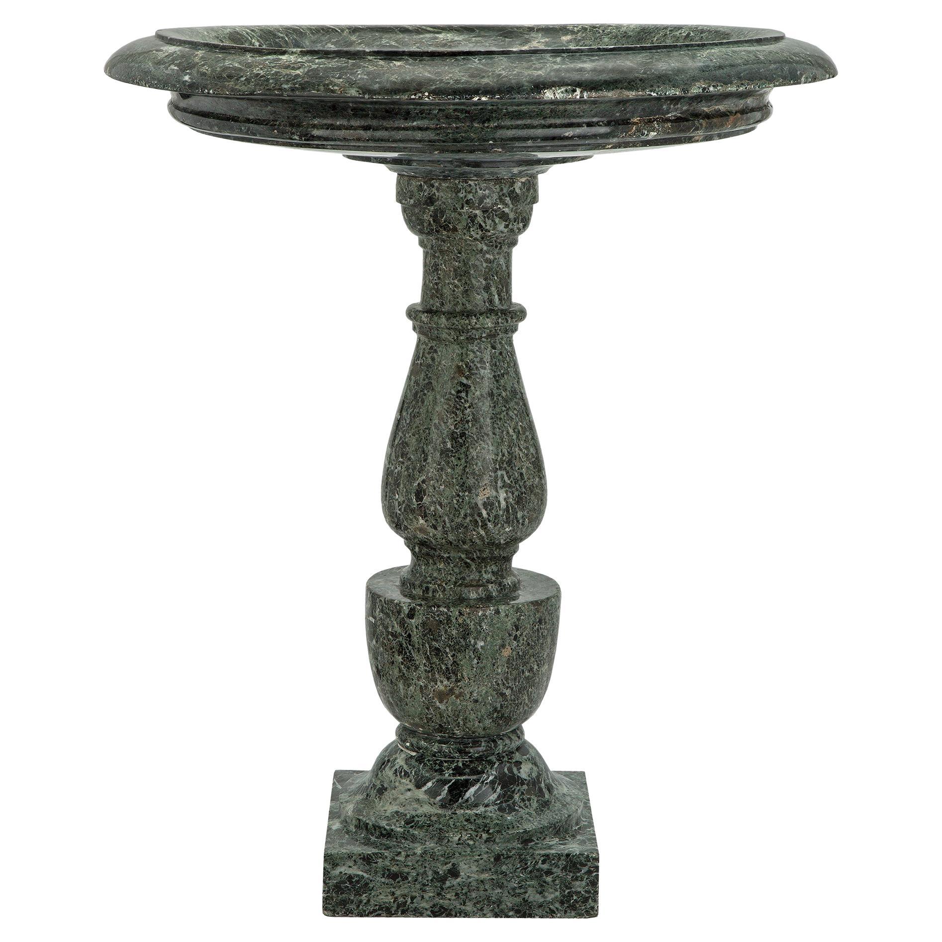 Italian 19th Century Verde Maurin Marble Bird Bath For Sale at 1stDibs