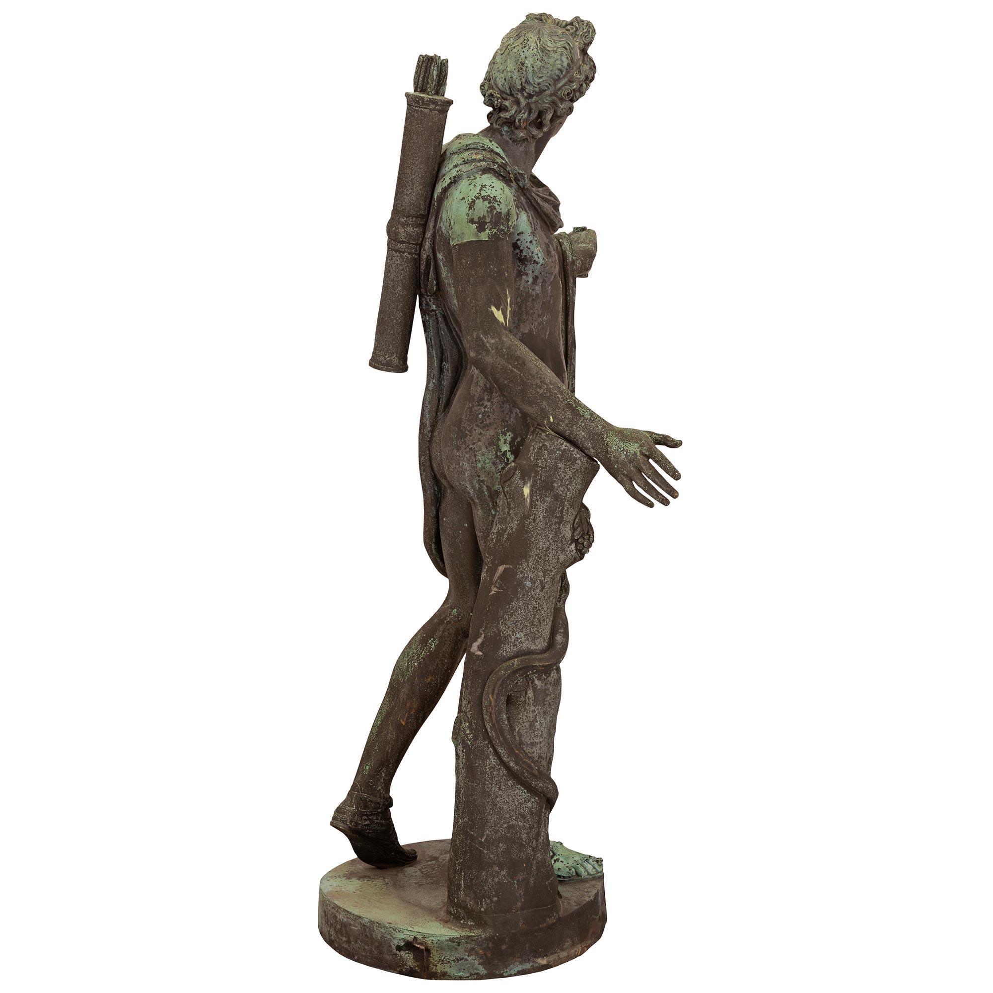 bronze apollo statue