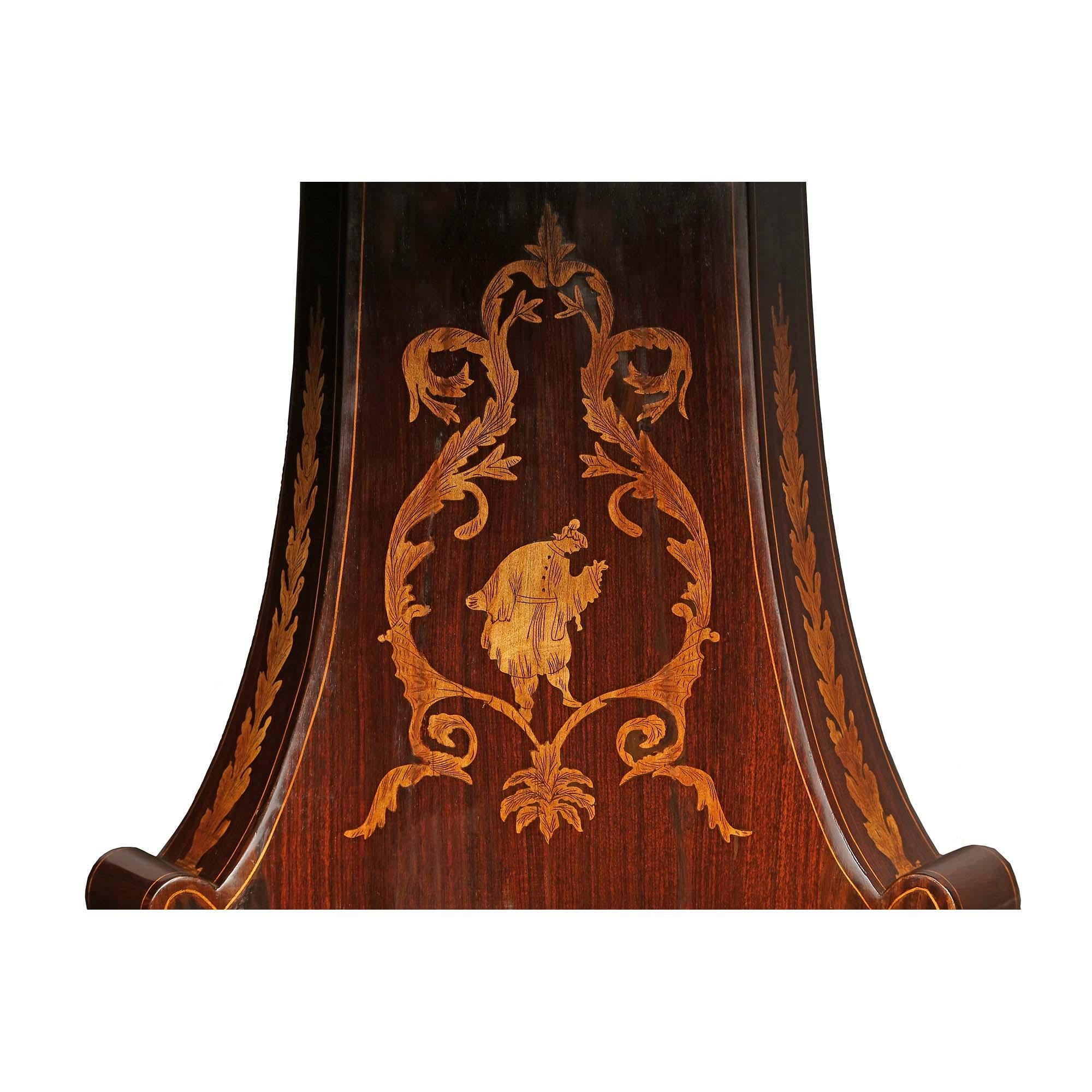 Italian 19th Century Walnut and Fruitwood Inlaid Center Table For Sale 4