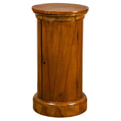 Table à tambour italienne du 19ème siècle avec porte simple et plateau assorti à livre ouvert