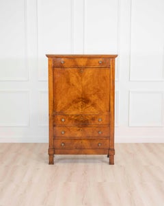 Italian 19th Century Walnut Secrétaire à Abattant with Fitted Interior