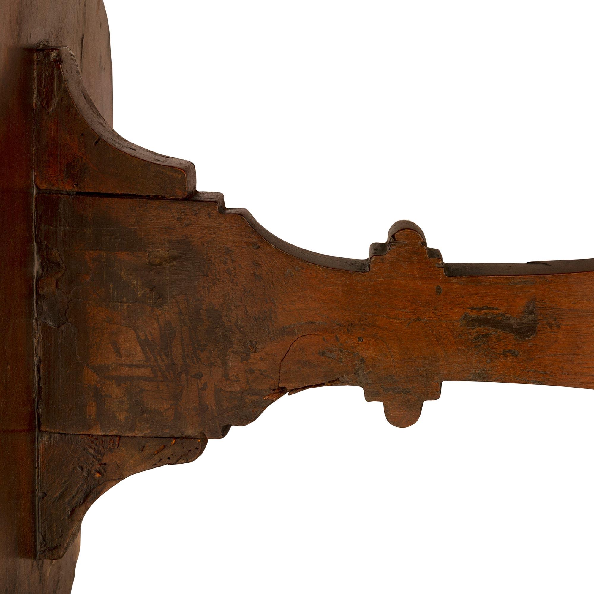 Italienischer Trestle-Tisch aus Nussbaumholz, 19. Jahrhundert im Angebot 5