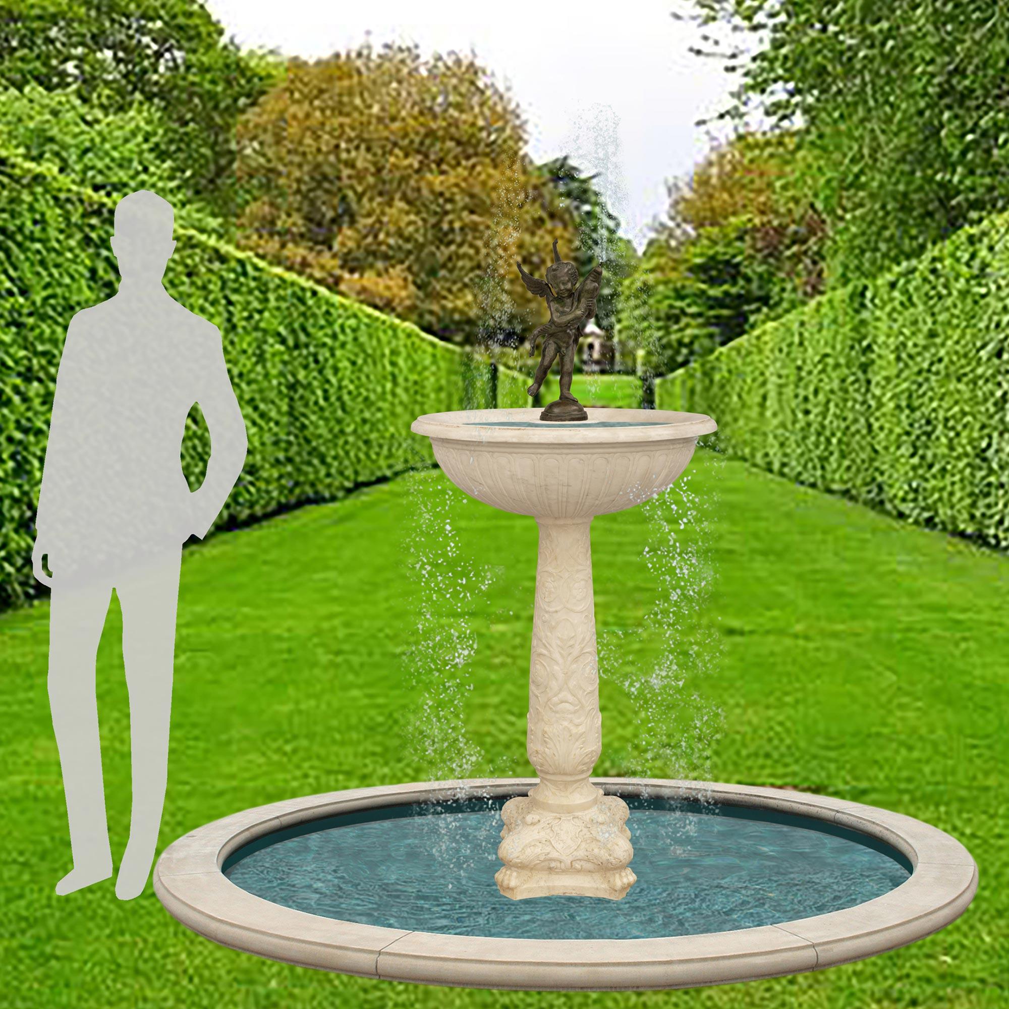 Fontaine italienne du 19ème siècle en marbre blanc de Carrare et bronze patiné en vente 4