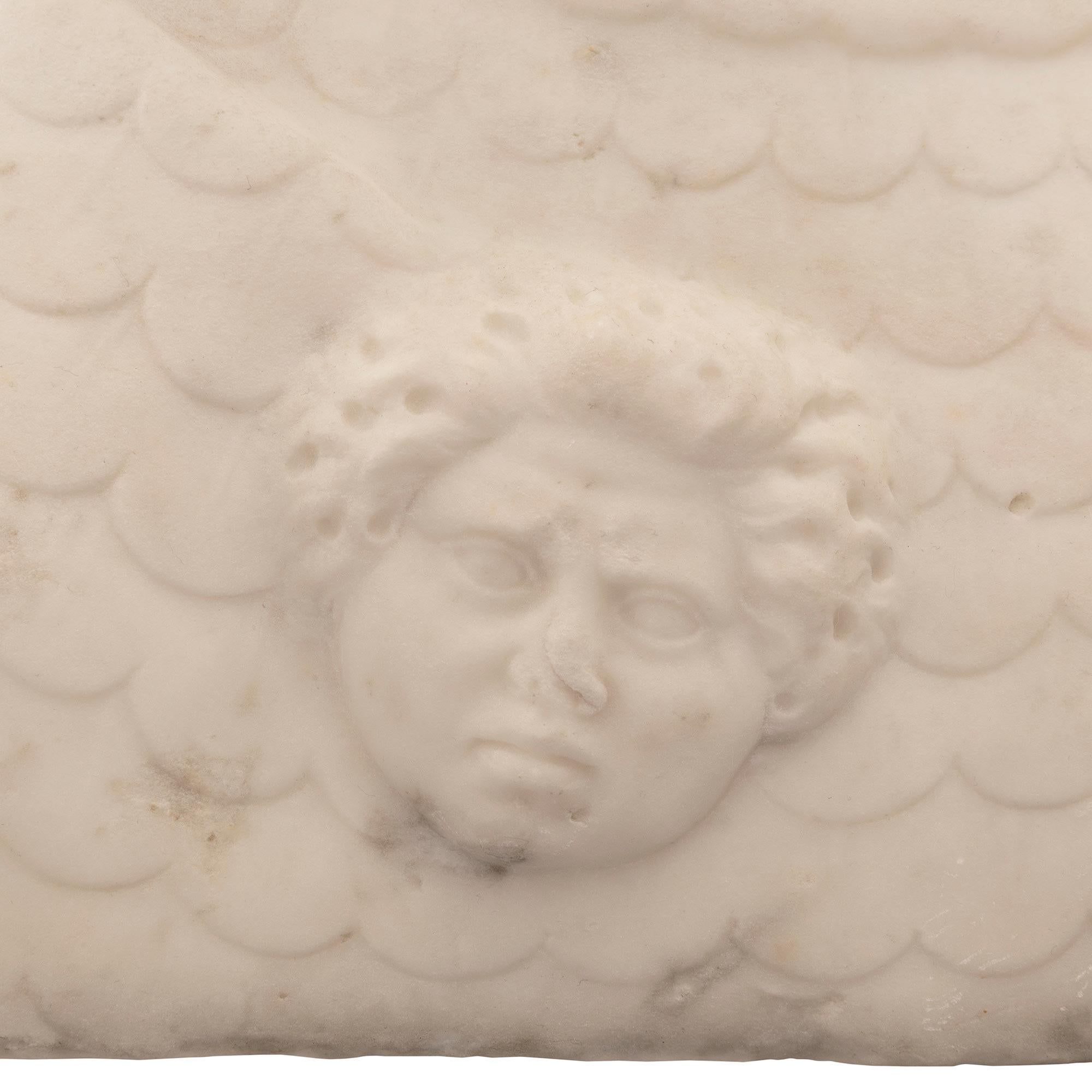 Italian 19th Century White Carrara Marble Bust of Athena of Velletri 4