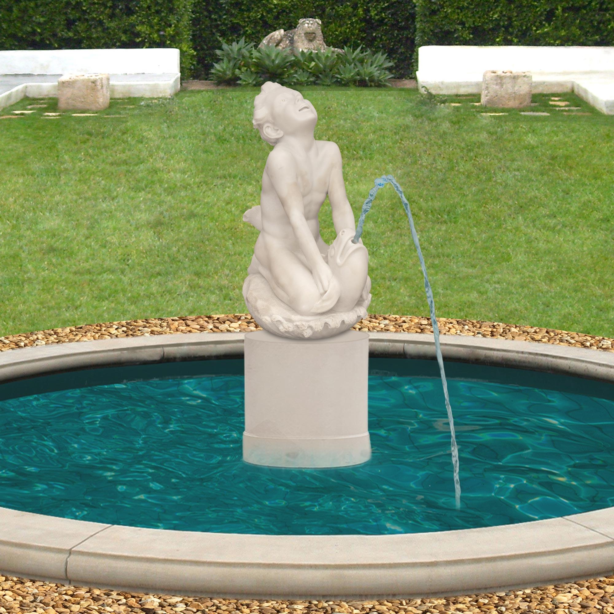 Fontaine italienne du XIXe siècle en marbre blanc de Carrare de Taras en vente 6