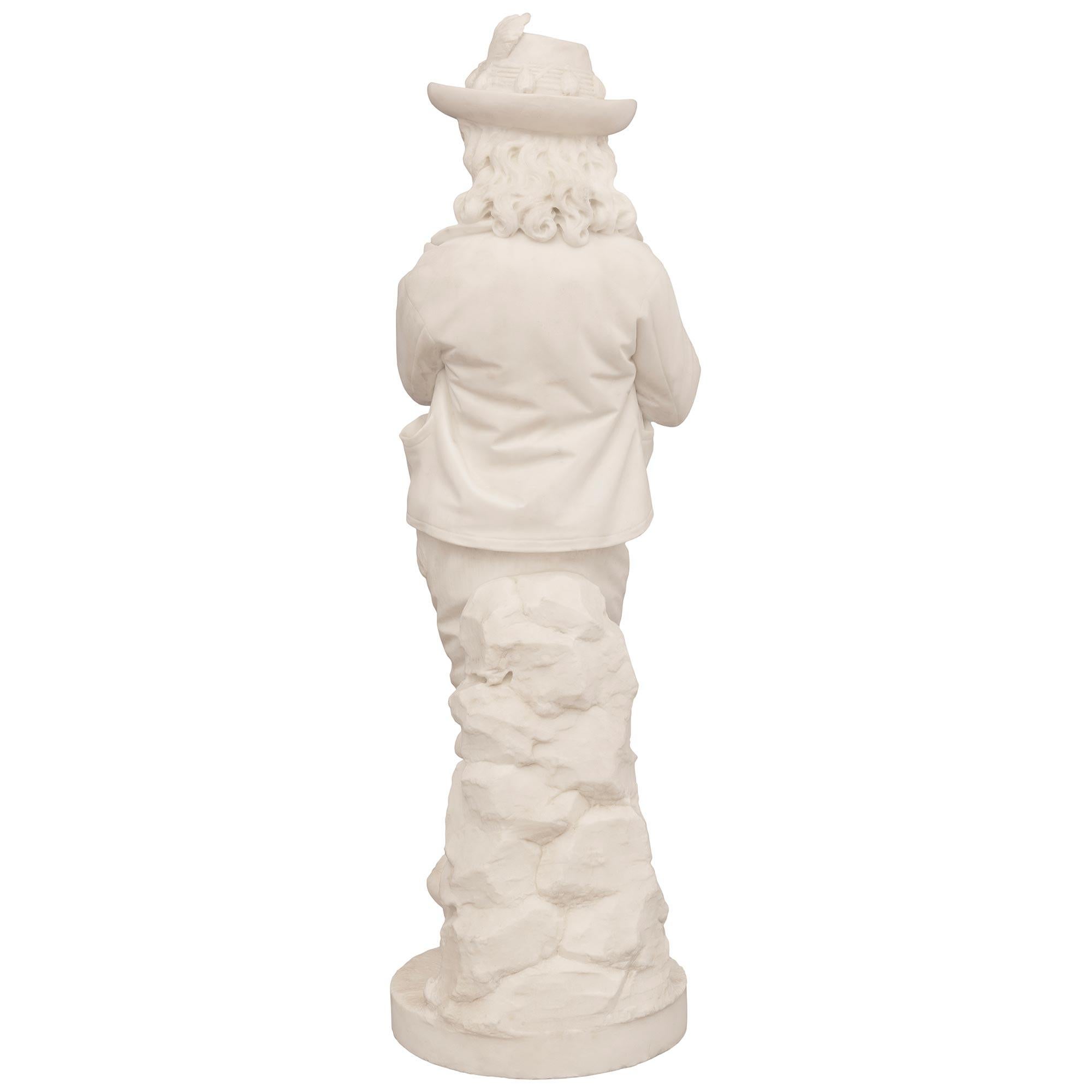 Statua italiana del XIX secolo in marmo bianco di Carrara in vendita 5