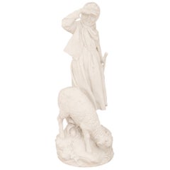 Italian 19th Century White Carrara Marble Statue