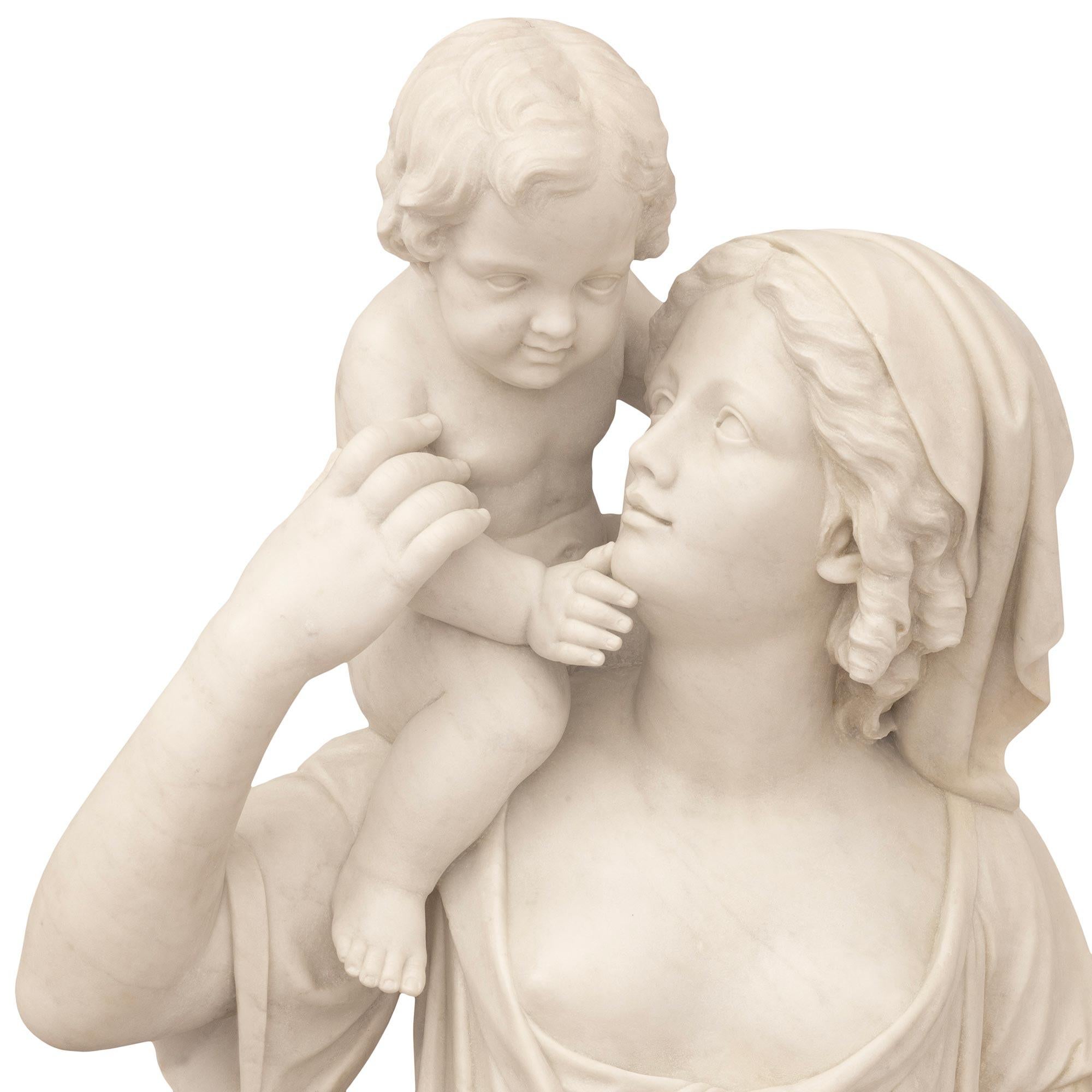 Marmo Statua italiana del XIX secolo in marmo bianco di Carrara in vendita