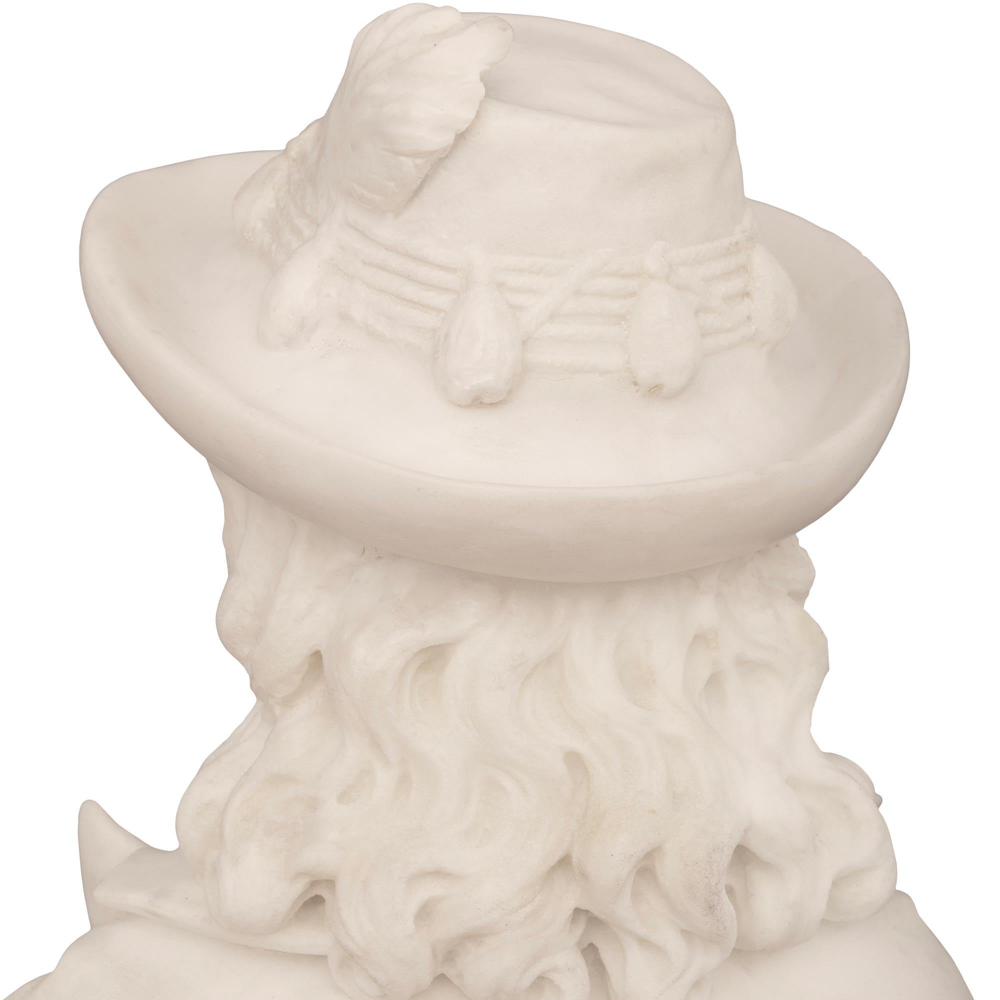 Statua italiana del XIX secolo in marmo bianco di Carrara in vendita 1