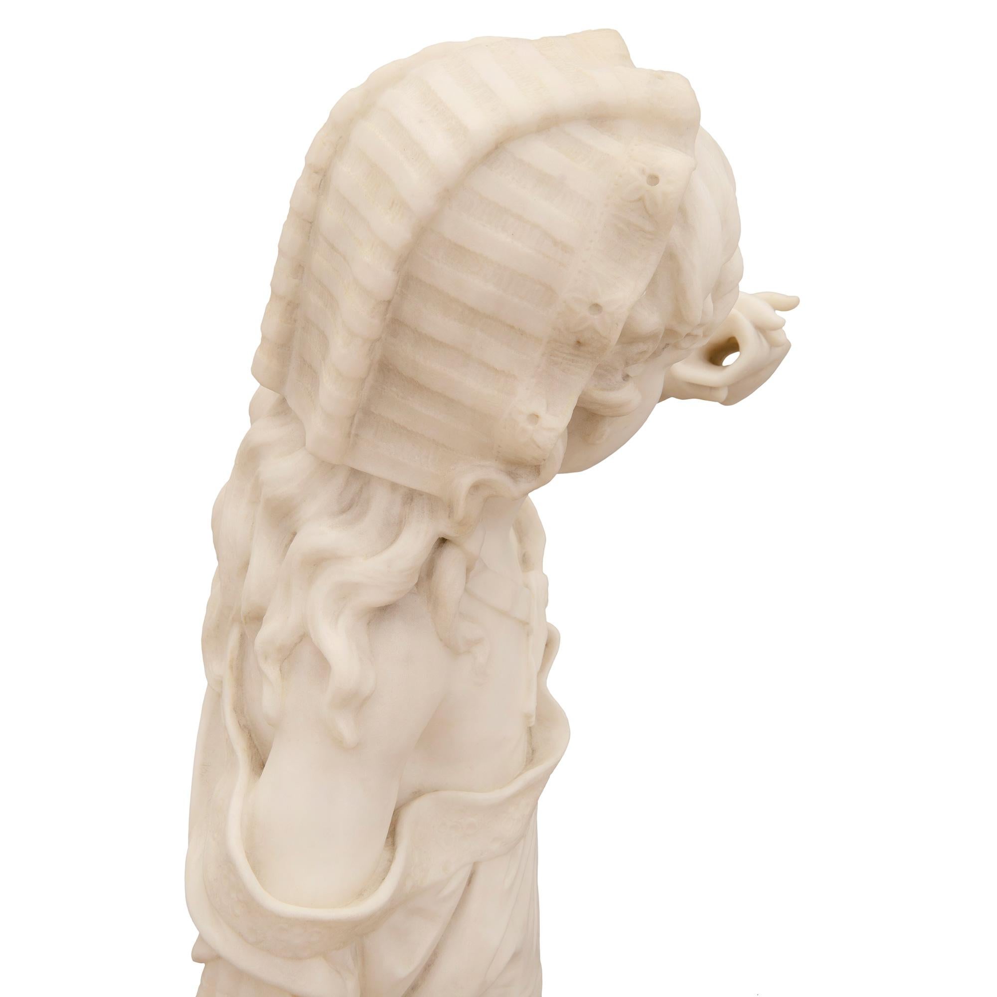 Statua italiana in marmo bianco di Carrara del XIX secolo in vendita 3