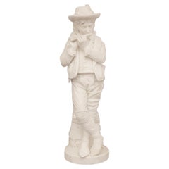 Estatua italiana de mármol blanco de Carrara del siglo XIX