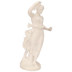 Italian 19th Century White Carrara Marble Statue of Hebe