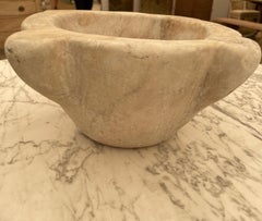 Italian 19th Century White Marble Mortar