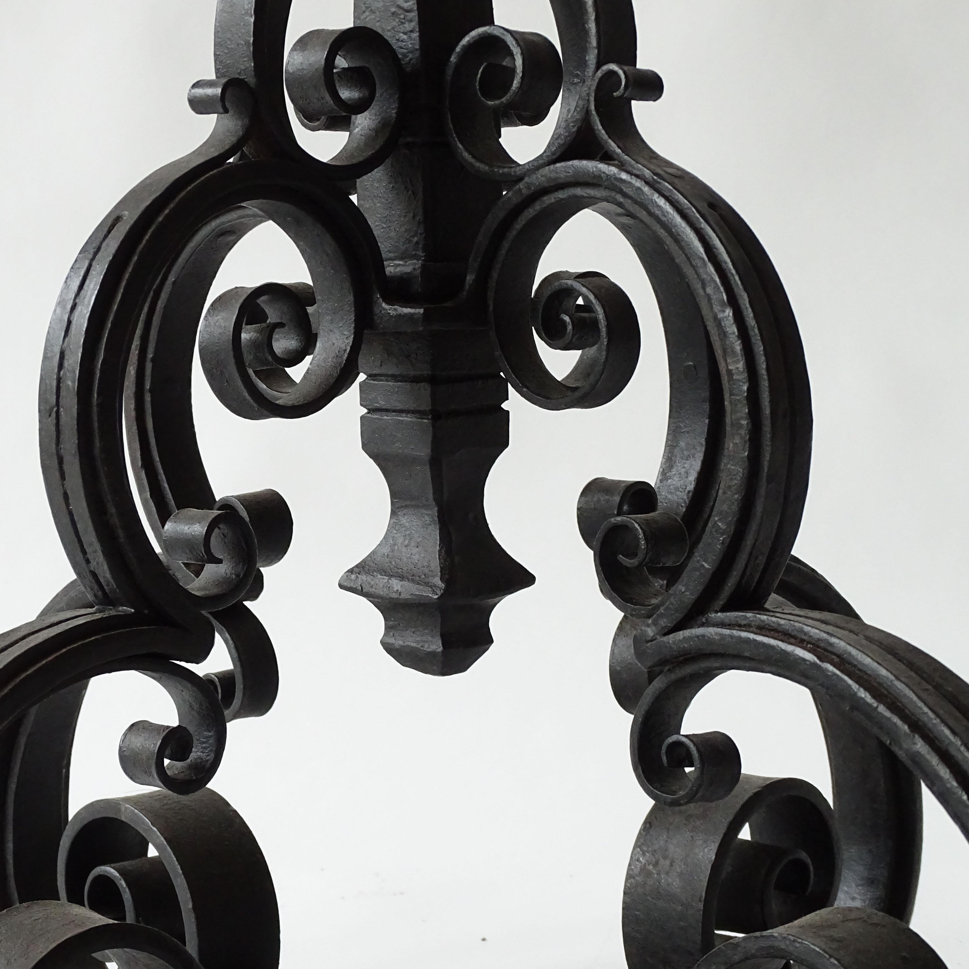 Italian 19th Century Wrought Iron Plant Stand and Riveted Copper Planter For Sale 1
