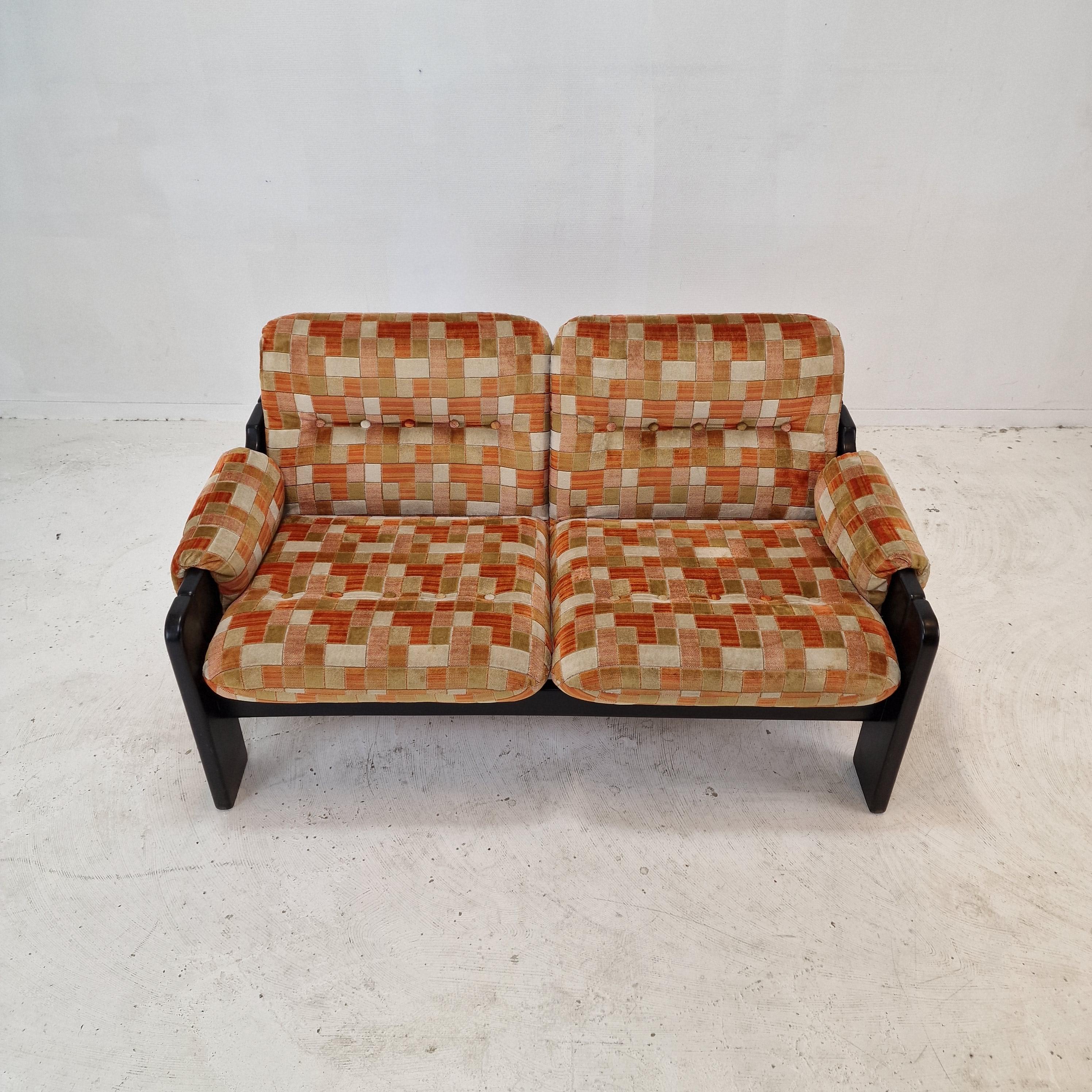 Italienisches 2-Sitz-Sofa, 1980er-Jahre im Zustand „Gut“ im Angebot in Oud Beijerland, NL