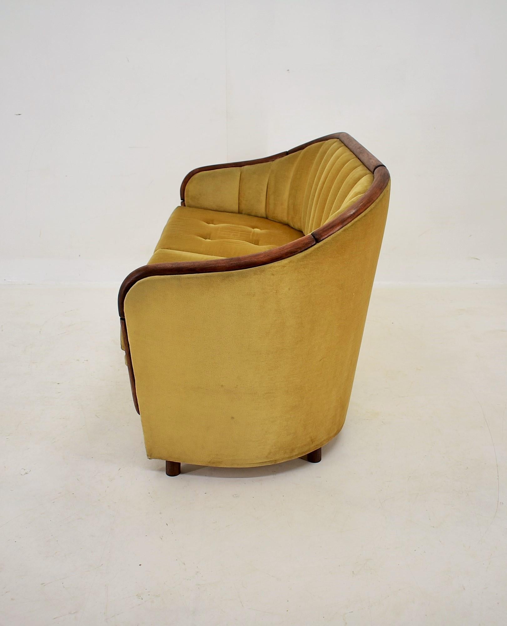 Italienisches 2-Sitz-Sofa im Stil von Gio Ponti, 1950er Jahre im Angebot 4