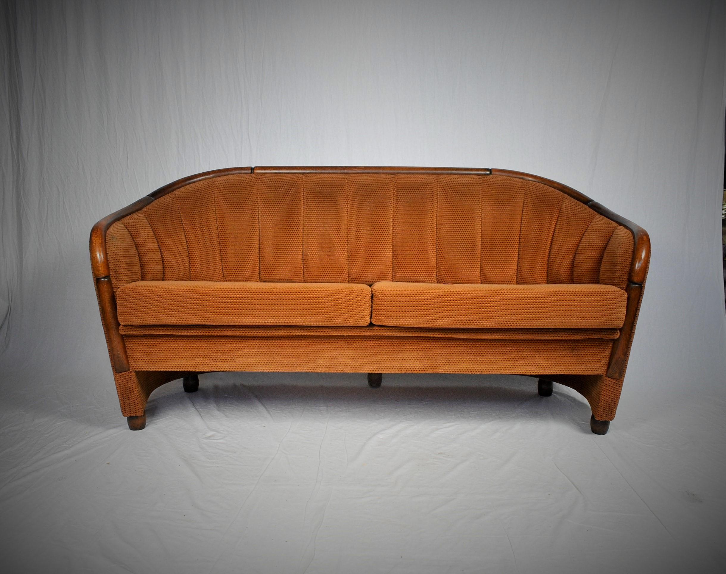 Mid-Century Modern Italian 2-Seat Sofa in the Style of Gio Ponti, 1950s