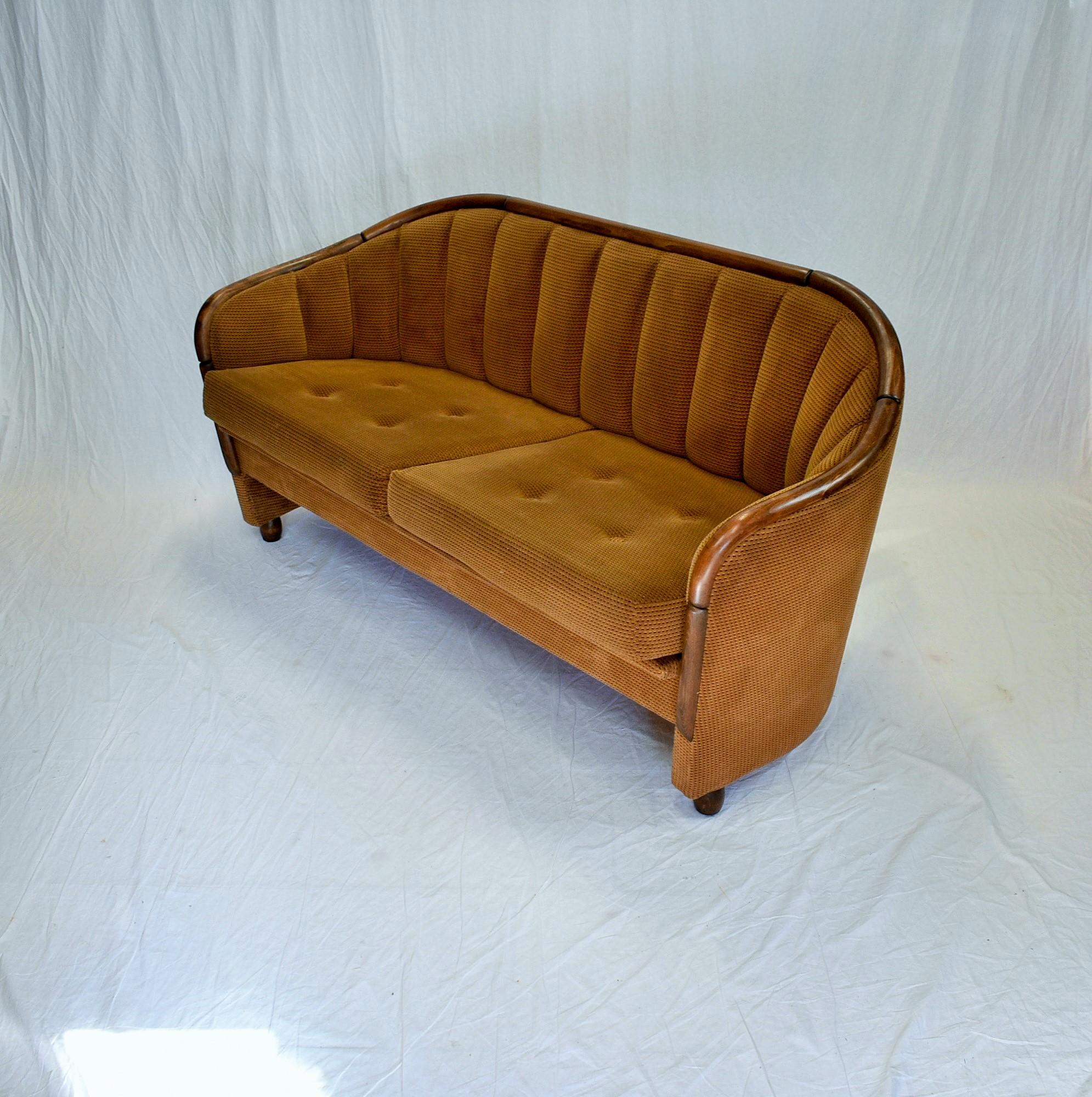 Fabric Italian 2-Seat Sofa in the Style of Gio Ponti, 1950s