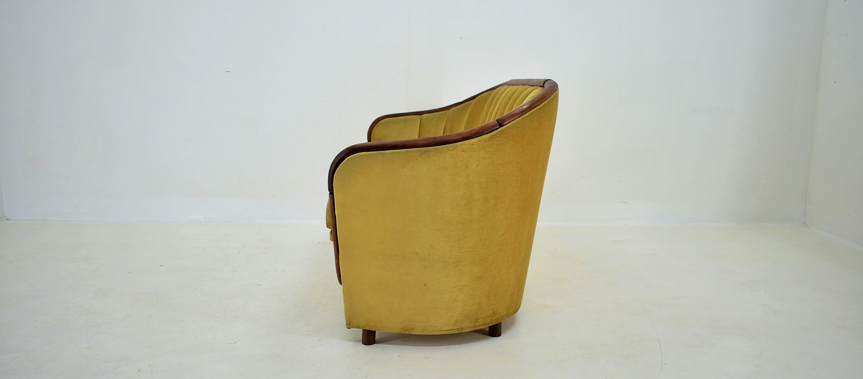 Italienisches 2-Sitz-Sofa im Stil von Gio Ponti, 1950er Jahre im Angebot 3
