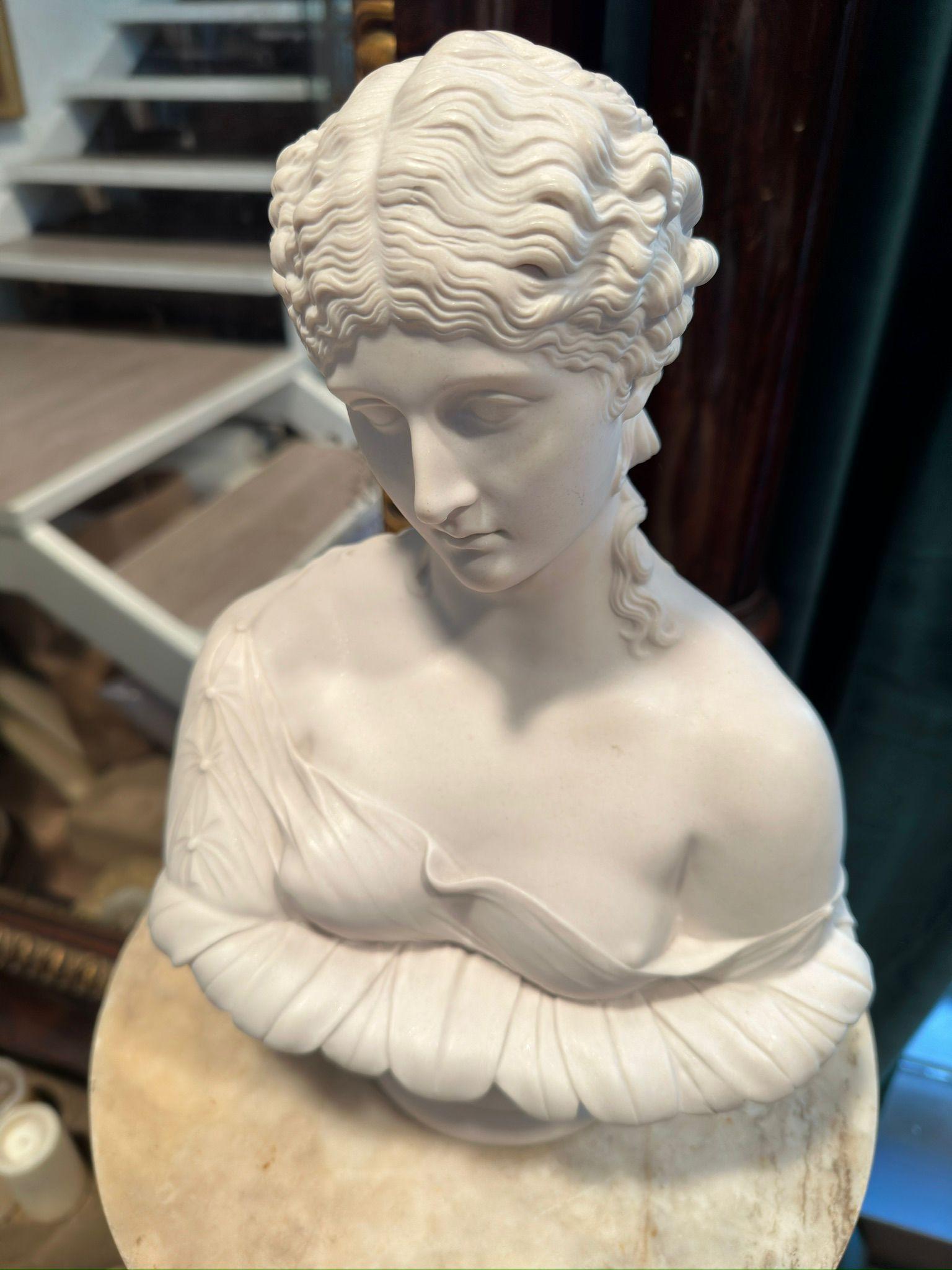 Italian 20th Century Composite Marble Bust of Clytie 3